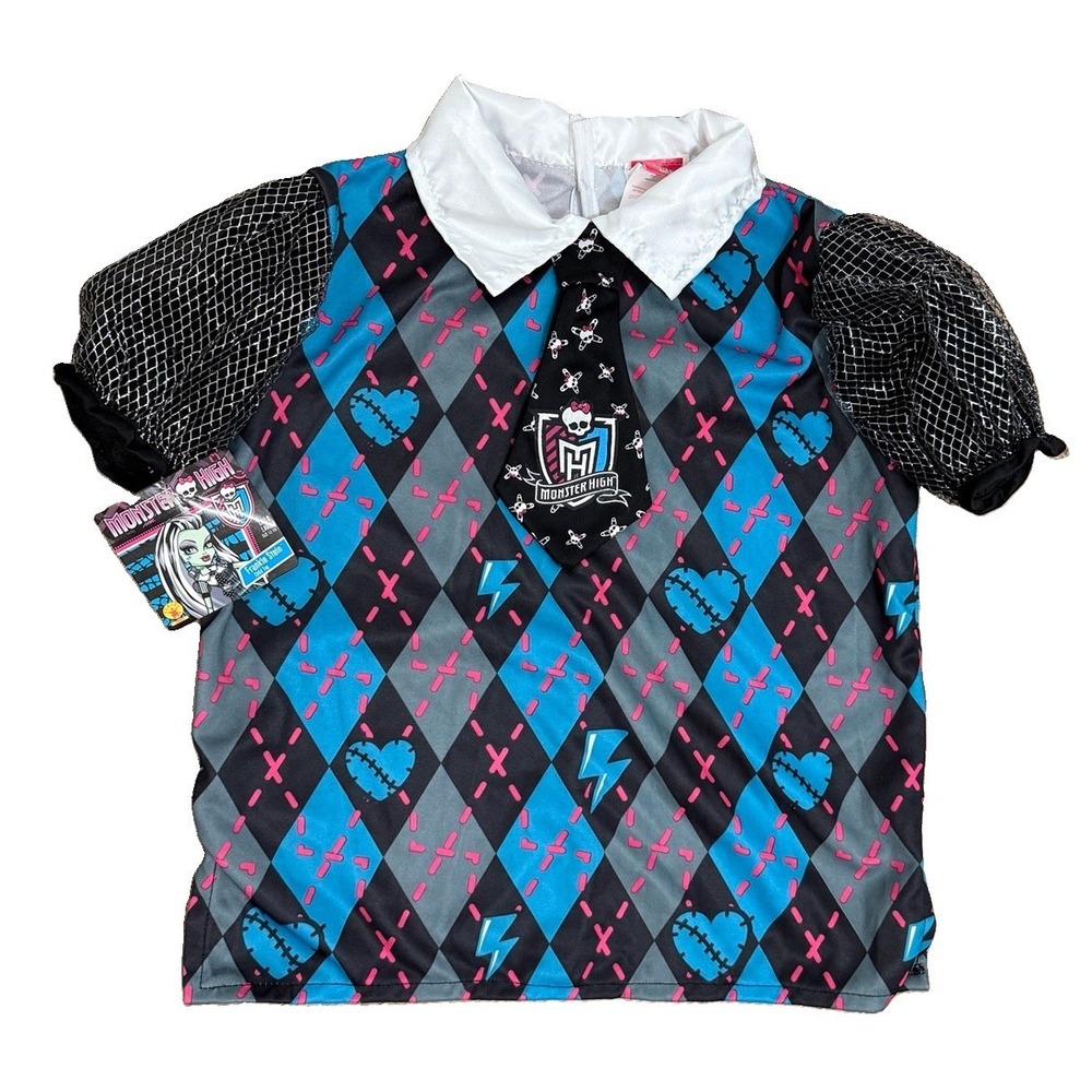 Monster High FRANKIE STEIN Child Large 12-14 Halloween Costume TOP Rubies